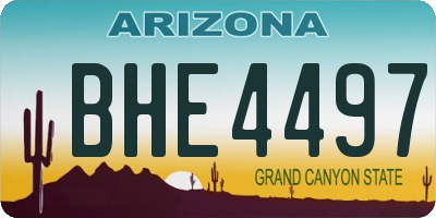 AZ license plate BHE4497