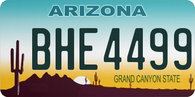 AZ license plate BHE4499