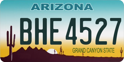 AZ license plate BHE4527