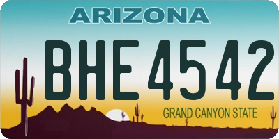 AZ license plate BHE4542