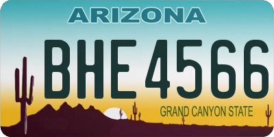 AZ license plate BHE4566