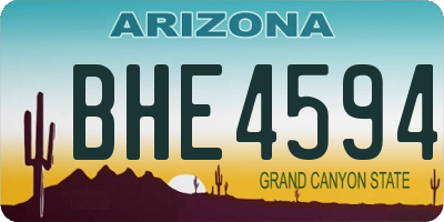 AZ license plate BHE4594