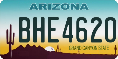 AZ license plate BHE4620