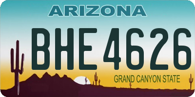 AZ license plate BHE4626
