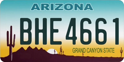 AZ license plate BHE4661