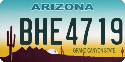 AZ license plate BHE4719