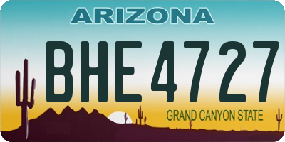 AZ license plate BHE4727