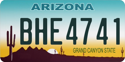 AZ license plate BHE4741