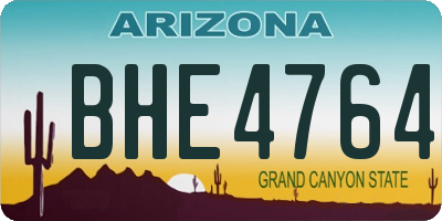 AZ license plate BHE4764