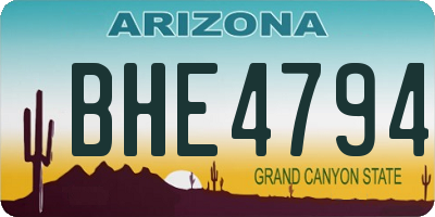 AZ license plate BHE4794