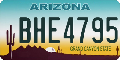 AZ license plate BHE4795