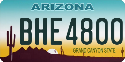 AZ license plate BHE4800