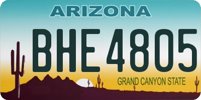 AZ license plate BHE4805