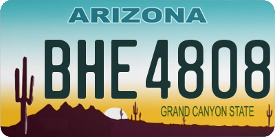 AZ license plate BHE4808