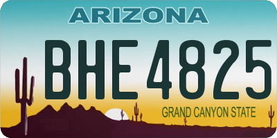 AZ license plate BHE4825