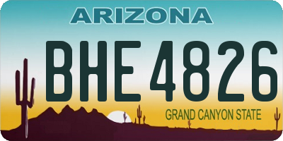 AZ license plate BHE4826
