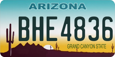 AZ license plate BHE4836