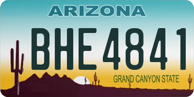 AZ license plate BHE4841