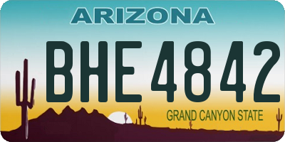 AZ license plate BHE4842