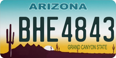 AZ license plate BHE4843