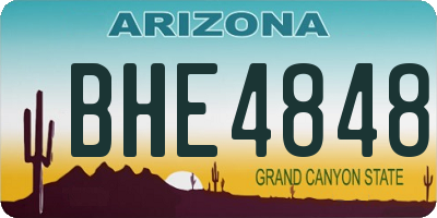 AZ license plate BHE4848