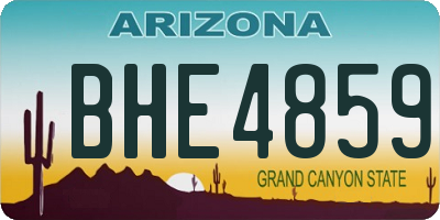 AZ license plate BHE4859