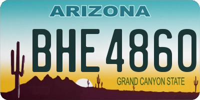 AZ license plate BHE4860