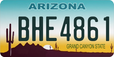 AZ license plate BHE4861