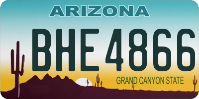 AZ license plate BHE4866