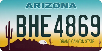 AZ license plate BHE4869
