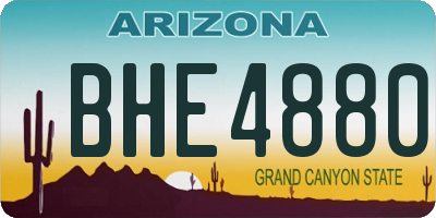 AZ license plate BHE4880
