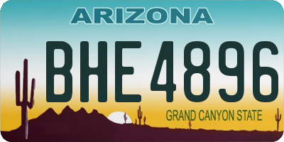 AZ license plate BHE4896