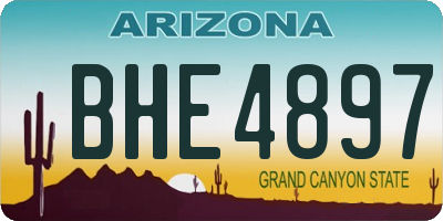 AZ license plate BHE4897