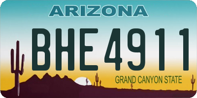 AZ license plate BHE4911