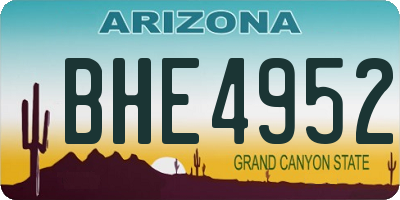AZ license plate BHE4952