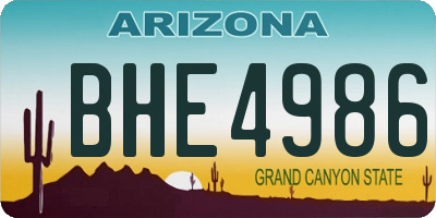 AZ license plate BHE4986