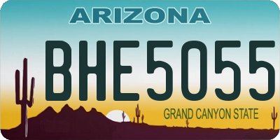 AZ license plate BHE5055