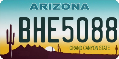 AZ license plate BHE5088