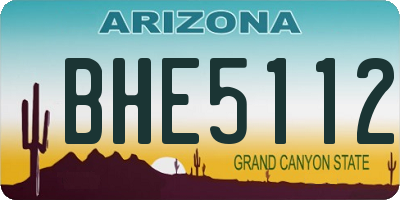AZ license plate BHE5112