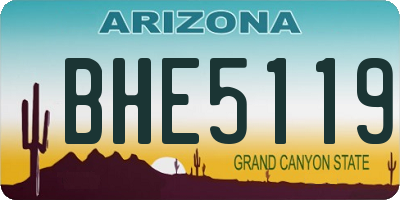 AZ license plate BHE5119