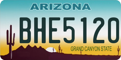 AZ license plate BHE5120
