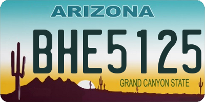 AZ license plate BHE5125