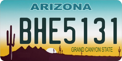 AZ license plate BHE5131