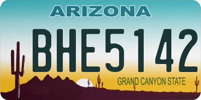 AZ license plate BHE5142