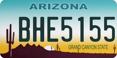 AZ license plate BHE5155