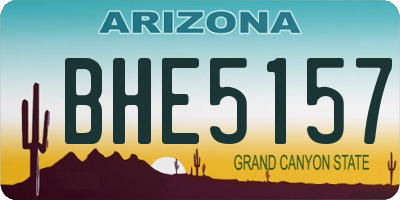 AZ license plate BHE5157