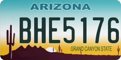 AZ license plate BHE5176