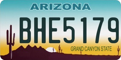 AZ license plate BHE5179