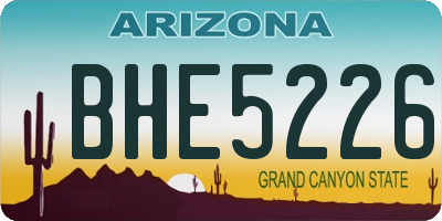 AZ license plate BHE5226