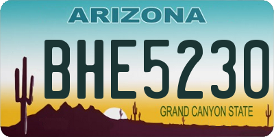 AZ license plate BHE5230